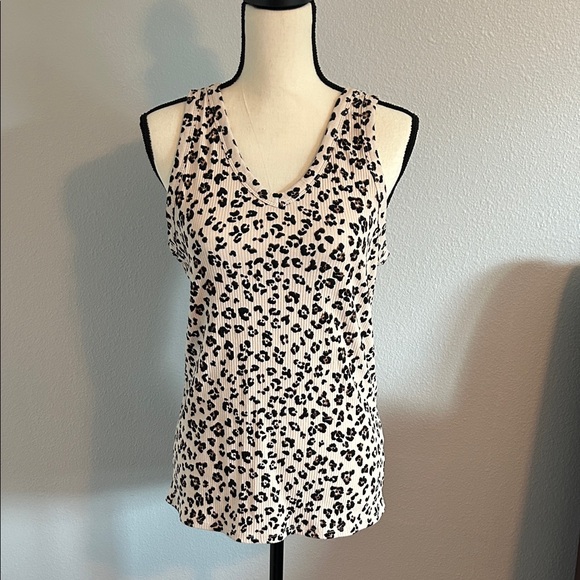 Maurices Tops - Maurices Black and White Animal Print Tank Top